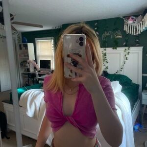 Wild Fable- Extra Small front tied crop top